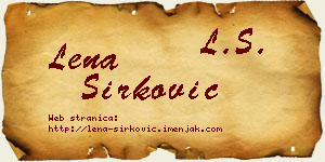 Lena Sirković vizit kartica
